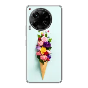 Чохли з тематикою "КВІТИ" на Tecno Camon 30 (CL6) (Квітка-морозиво)