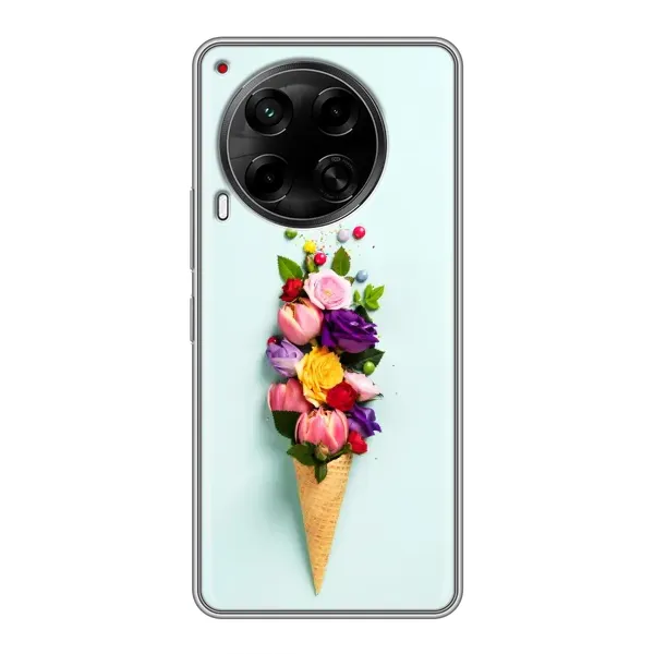 Чехол с рисунком «Цветок-мороженное» для TECNO Camon 30 (CL6) Чехол с рисунком «Цветок-мороженное» для TECNO Camon 30 (CL6)