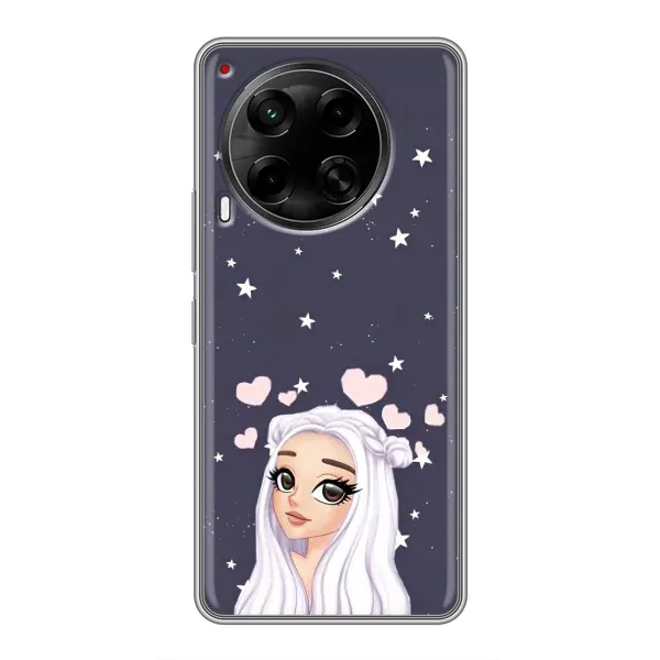 Чехол с рисунком «Девушка и сердечки» для TECNO Camon 30 (CL6) Чехол с рисунком «Девушка и сердечки» для TECNO Camon 30 (CL6)