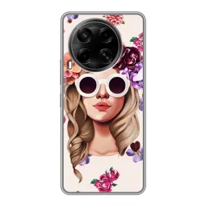 Чехол с картинкой Модные Девчонки Tecno Camon 30 (CL6) (Девушка в очках)
