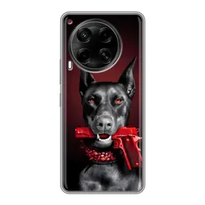 Чохол ДОБЕРМАН  для Tecno Camon 30 (CL6) (Доберман злий)