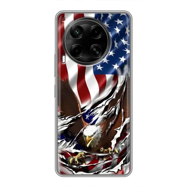 Чехол с рисунком «Флаг USA» для TECNO Camon 30 (CL6)