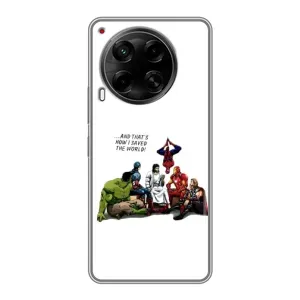 Чехлы для Tecno Camon 30 (CL6) (Для Христиан) (Иисус супергерой)