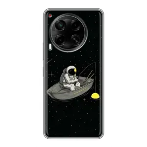 Силіконовый Чохол з принтом "Космонавти" на Tecno Camon 30 (CL6) (Космонавт на рибалці)