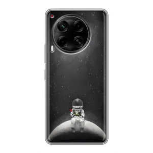 Силіконовый Чохол з принтом "Космонавти" на Tecno Camon 30 (CL6) (Космонавт романтик)