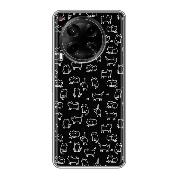 Чехол с рисунком «Котики на черном» для TECNO Camon 30 (CL6) Чехол с рисунком «Котики на черном» для TECNO Camon 30 (CL6)