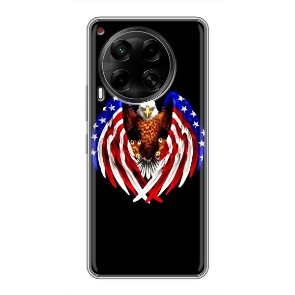 Чехол с рисунком «Крылья США» для TECNO Camon 30 (CL6)