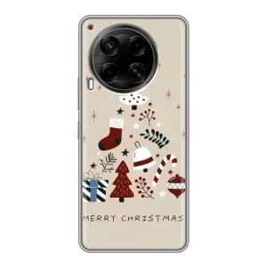 Чехол Санта Клаус для Tecno Camon 30 (CL6) (Merry Christmas)