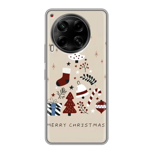Чехол с рисунком «Merry Christmas» для TECNO Camon 30 (CL6) Чехол с рисунком «Merry Christmas» для TECNO Camon 30 (CL6)