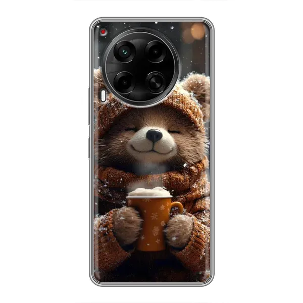 Чехол с рисунком «Медвежонок с кофе» для TECNO Camon 30 (CL6) Чехол с рисунком «Медвежонок с кофе» для TECNO Camon 30 (CL6)