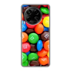 Чохол з зображенням смачної їжі для Tecno Camon 30 (CL6) (Різнокольорові M&M'S)