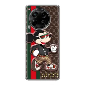 Чехлы Бренд GUCCI для Tecno Camon 30 (CL6) (Маус Гуччи)