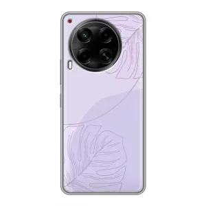 Чохол квітковий дизайн для Tecno Camon 30 (CL6) (Монстера фіолетова)