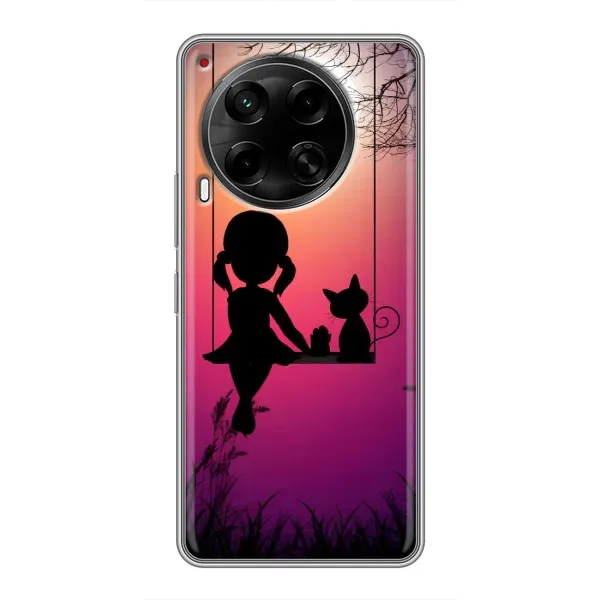 Чехол с рисунком «На качели» для TECNO Camon 30 (CL6)