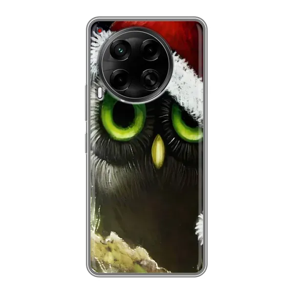 Чехол с рисунком «Новогодняя Сова» для TECNO Camon 30 (CL6) Чехол с рисунком «Новогодняя Сова» для TECNO Camon 30 (CL6)