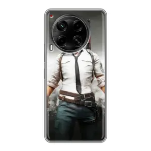 Силиконовый чехол с картинкой "Герой Pubg" на Tecno Camon 30 (CL6) (Пабг)