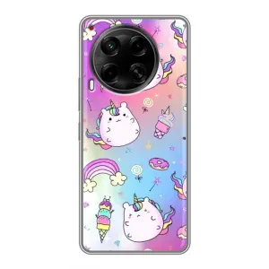 Чехол Unicorn на Tecno Camon 30 (CL6) (Радуга и Единорог)