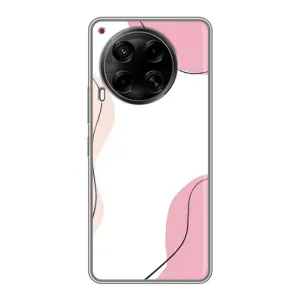 Чохол квітковий дизайн для Tecno Camon 30 (CL6) (Рожевий фон)