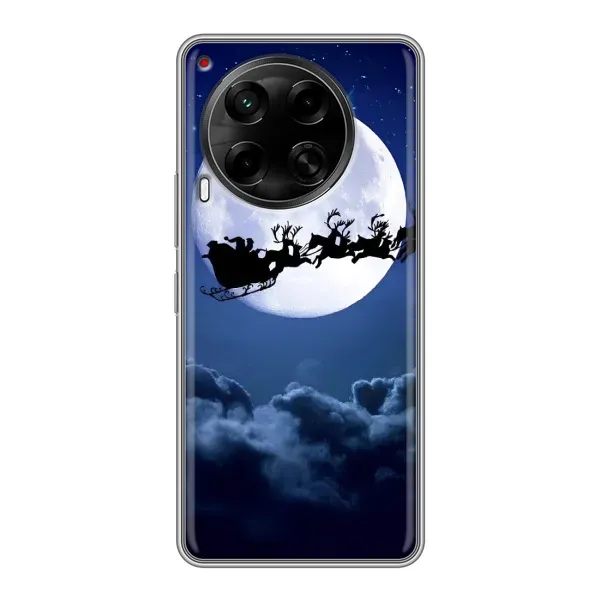 Чехол с рисунком «Санта - луна» для TECNO Camon 30 (CL6) Чехол с рисунком «Санта - луна» для TECNO Camon 30 (CL6)