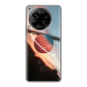 Чехол (ТПУ) с планетами на Tecno Camon 30 (CL6) (Сатурн)