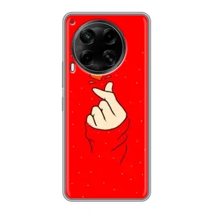 Чохол (Знак сердечка) для Tecno Camon 30 (CL6) (Сердечко на червоному)