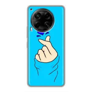 Чохол (Знак сердечка) для Tecno Camon 30 (CL6) (Сердечко на синоьому)