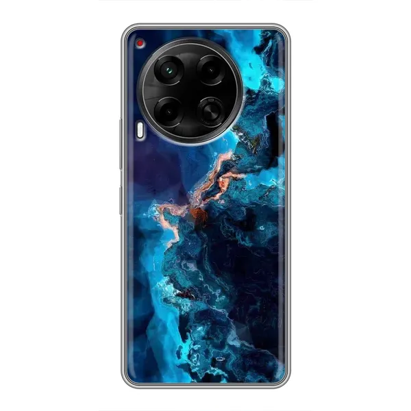 Чехол с рисунком «Синий мрамор» для TECNO Camon 30 (CL6)
