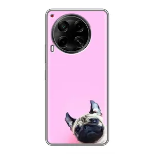 Бампер для Tecno Camon 30 (CL6) з картинкою "Песики" (Собака на рожевому)