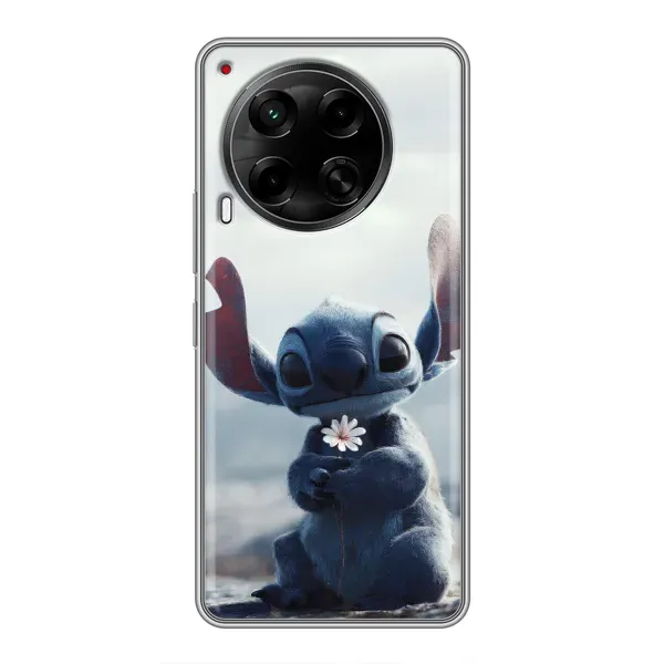 Чехол с рисунком «Стич с цветочком» для TECNO Camon 30 (CL6) Чехол с рисунком «Стич с цветочком» для TECNO Camon 30 (CL6)