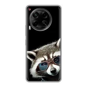 Силиконовый Чехол с Енотами на Tecno Camon 30 (CL6) (Стильный Енот)