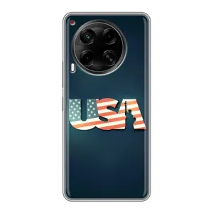 Чехол Флаг USA для Tecno Camon 30 (CL6)