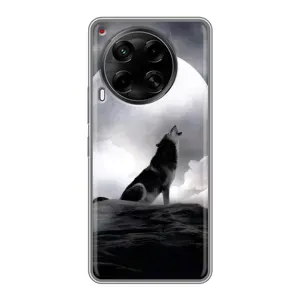 Чохол з Вовком на Tecno Camon 30 (CL6) (Вовк і місяць)