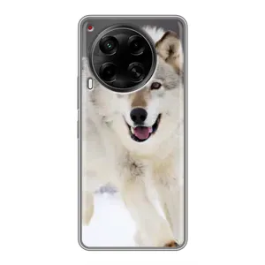 Чохол з Вовком на Tecno Camon 30 (CL6) (Вовк біжить по снігу)