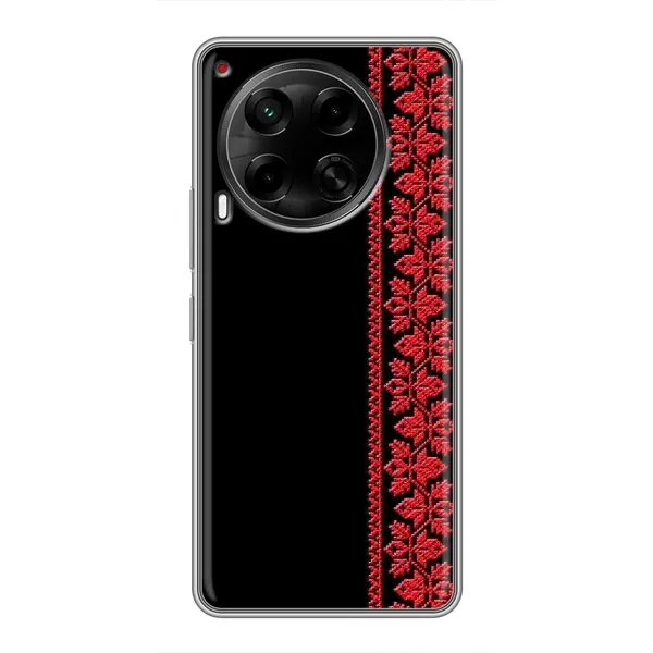 Чехол с рисунком «Вышиванка на черном» для TECNO Camon 30 (CL6) Чехол с рисунком «Вышиванка на черном» для TECNO Camon 30 (CL6)