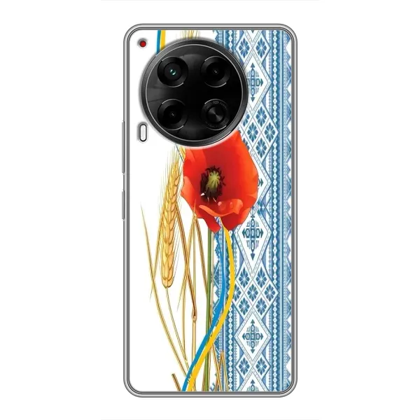Чехол с рисунком «Вышиванка с цветком» для TECNO Camon 30 (CL6) Чехол с рисунком «Вышиванка с цветком» для TECNO Camon 30 (CL6)