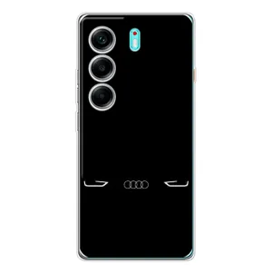 Силиконовый бампер с картинкой машины на TECNO Camon 40 (Силует Audi)