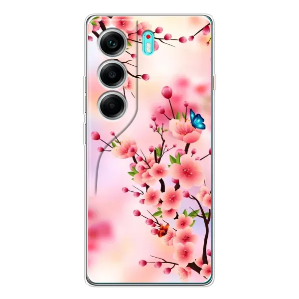Чехол с рисунком «Бабочки на сакуре» для TECNO Camon 40 Чехол с рисунком «Бабочки на сакуре» для TECNO Camon 40