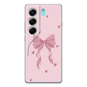 Чехол с рисунком «Бант на розовом» для TECNO Camon 40