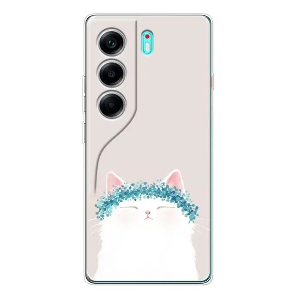Чехол с рисунком «Белый котик» для TECNO Camon 40 Чехол с рисунком «Белый котик» для TECNO Camon 40
