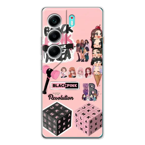 Чехол с рисунком «BLACK PINK коллаж» для TECNO Camon 40 Чехол с рисунком «BLACK PINK коллаж» для TECNO Camon 40