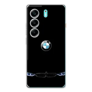 Силиконовый бампер с картинкой машины на TECNO Camon 40 (Черный BMW)