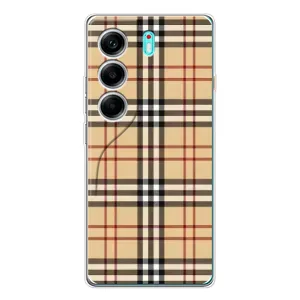Чехол с Брендами одежды на ТЕКНО Камон 40 (Burberry стиль)