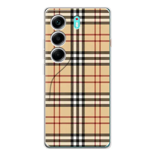 Чехол с рисунком «Burberry стиль» для TECNO Camon 40