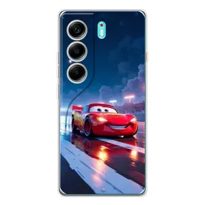 Чехол с принтом Маквин для TECNO Camon 40 (Ночной Маквин Тачки)