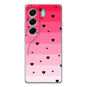 Чохли з тематикою "Маленькі Сердчеки" на TECNO Camon 40 (Чорні сердечка)