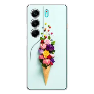 Чехлы с тематикой "ЦВЕТЫ" на TECNO Camon 40 (Цветок-мороженное)