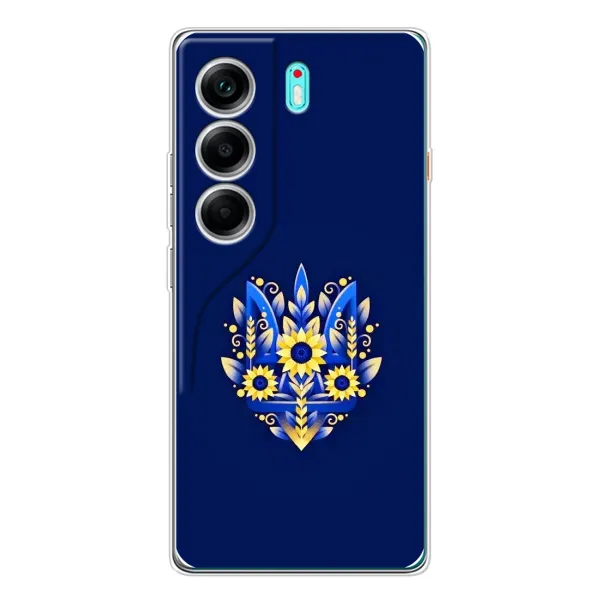 Чехол с рисунком «Цветущий Герб» для TECNO Camon 40