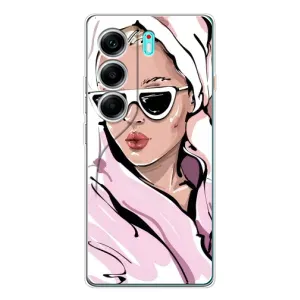Чохол з картинкою Модні Дівчата TECNO Camon 40 (Дівчина в халаті)