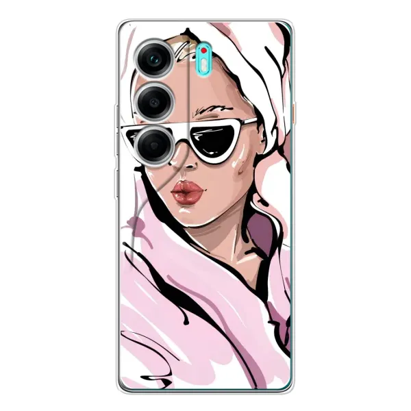 Чехол с рисунком «Девушка в халате» для TECNO Camon 40 Чехол с рисунком «Девушка в халате» для TECNO Camon 40