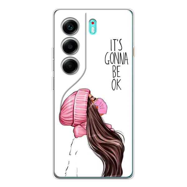 Чехол с рисунком «Девушка в маске» для TECNO Camon 40